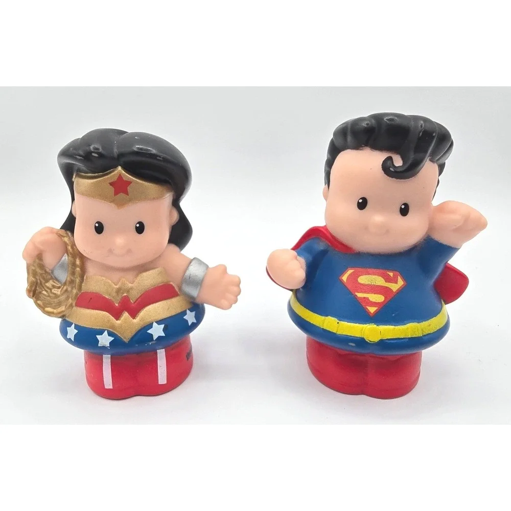Fisher Price Little People DC Super Friends‎ Wonder Woman Superman Figure Lot